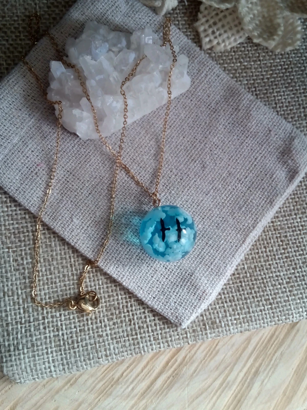 Collier boule aigles dans le ciel – photo 4